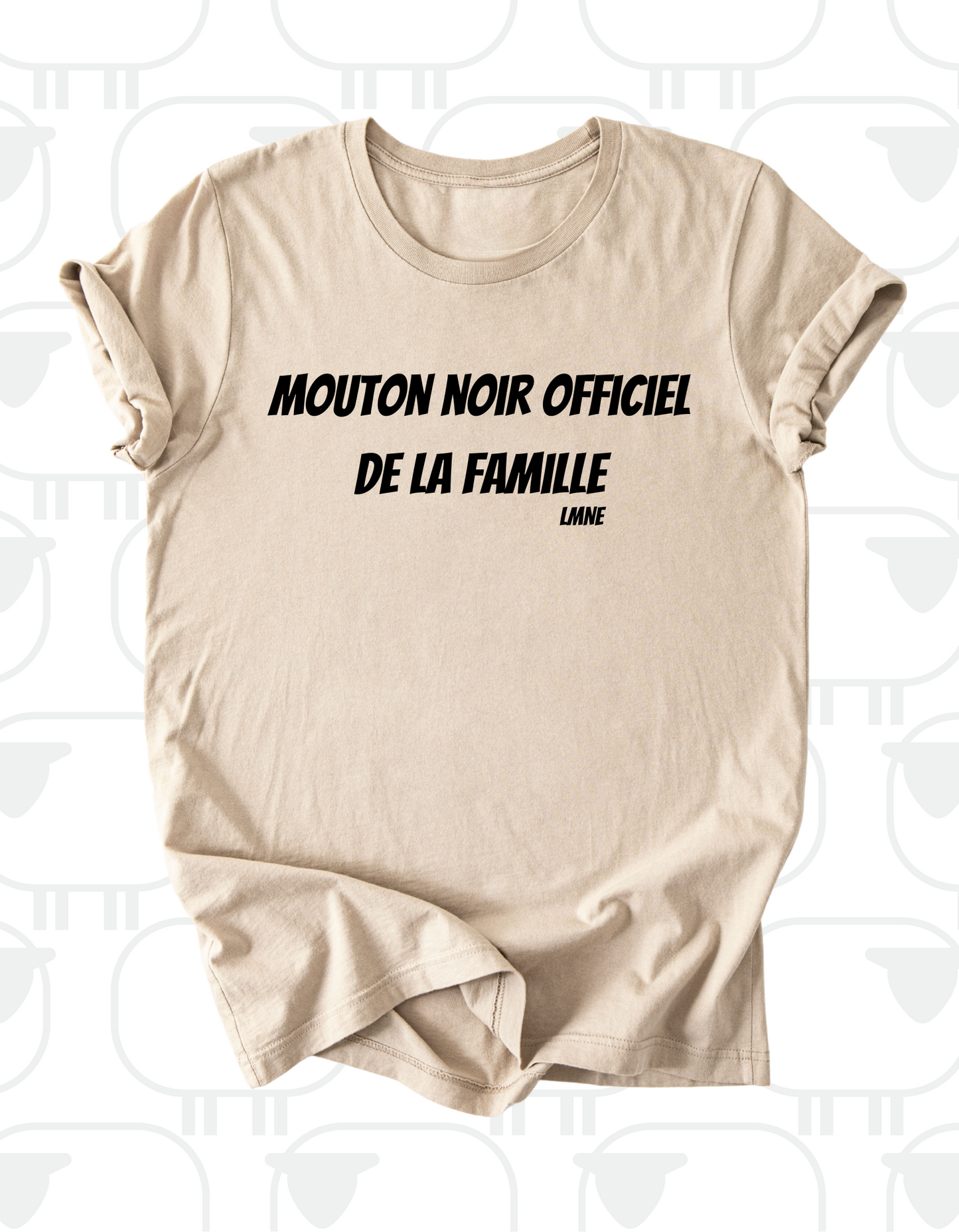 T-shirt Mouton noir officiel de la famille