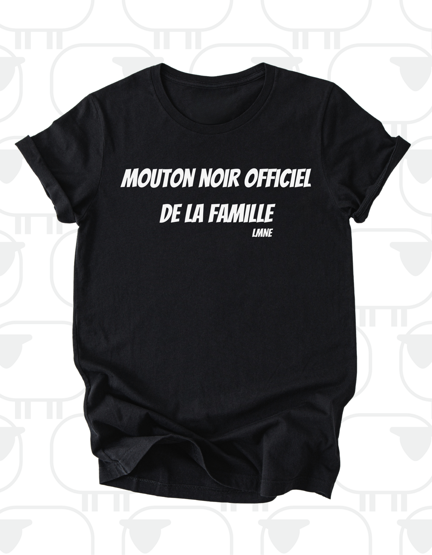 T-shirt Mouton noir officiel de la famille