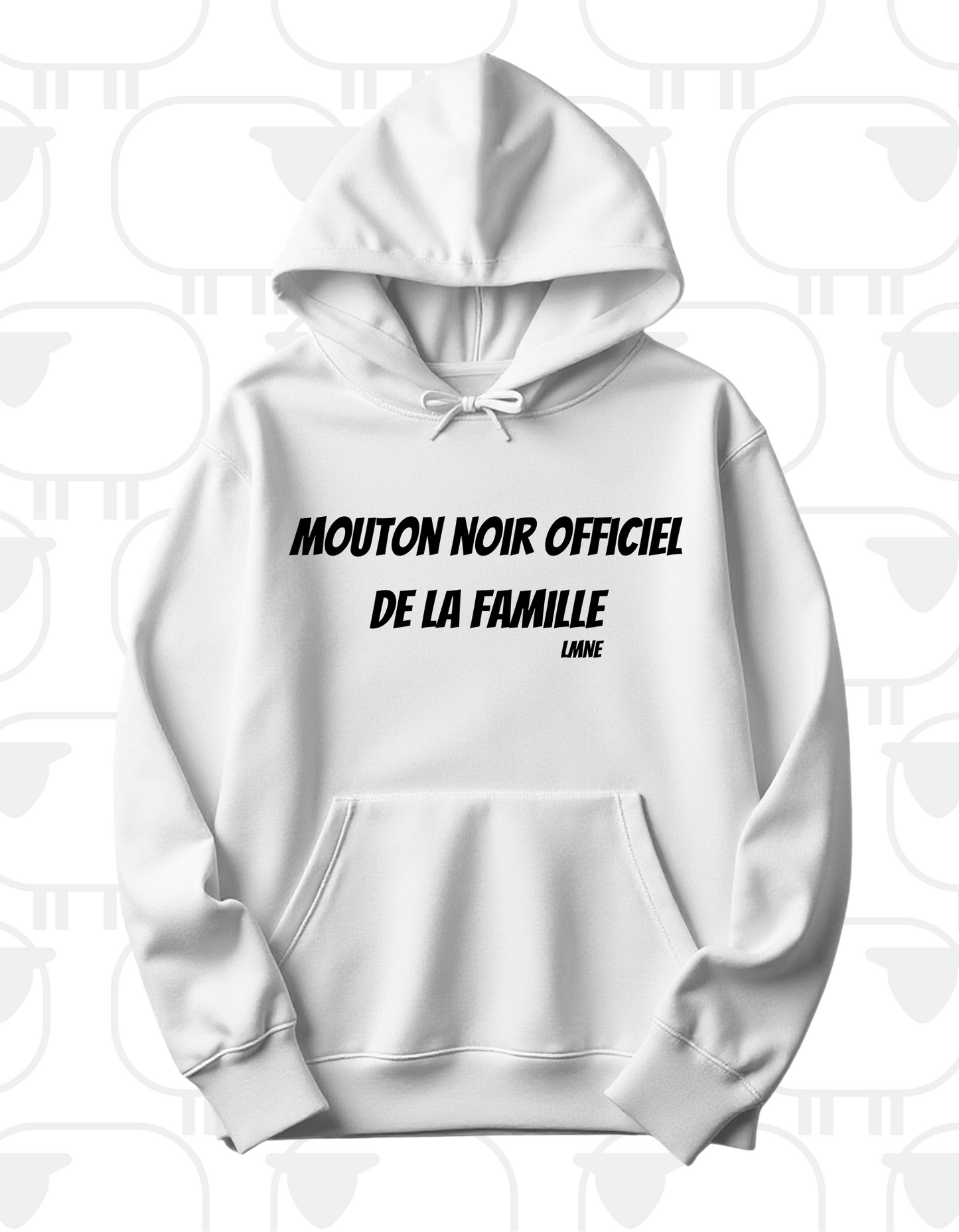 Hoodie Mouton noir officiel de la famille
