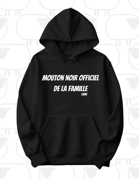 Hoodie Mouton noir officiel de la famille